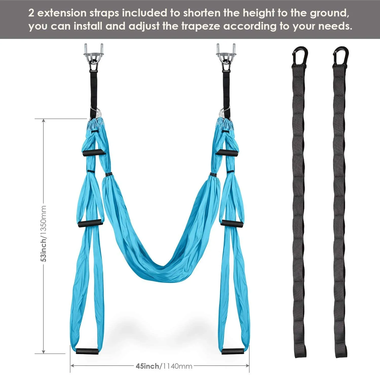 Yoga Flying Swing Hammock Trapeze Sling Inversion Tool for Gym Home Fitness