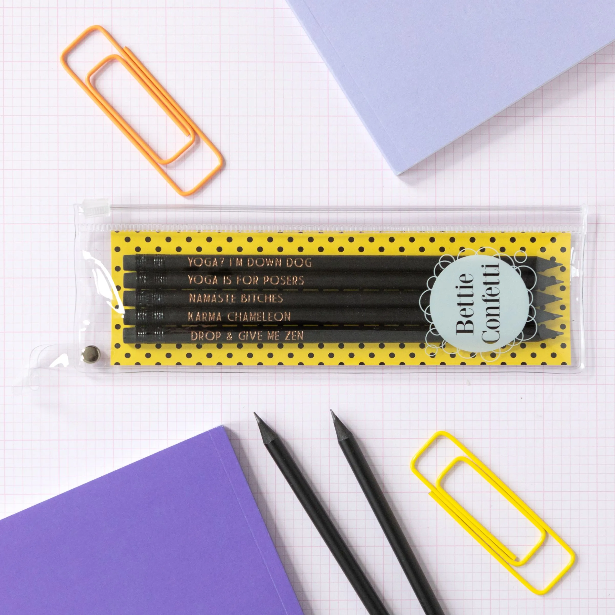 Yoga Gift | Yoga printed pencils | Yoga Teacher Gift