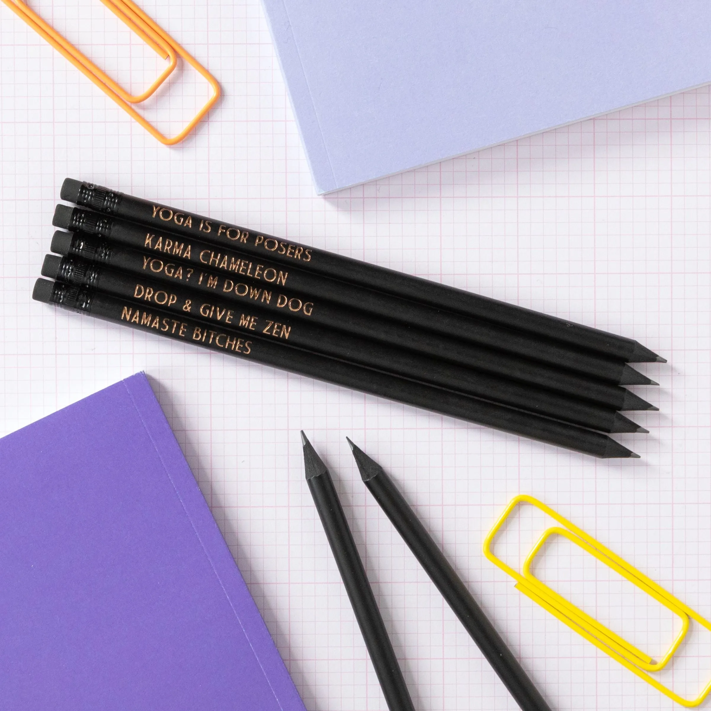 Yoga Gift | Yoga printed pencils | Yoga Teacher Gift
