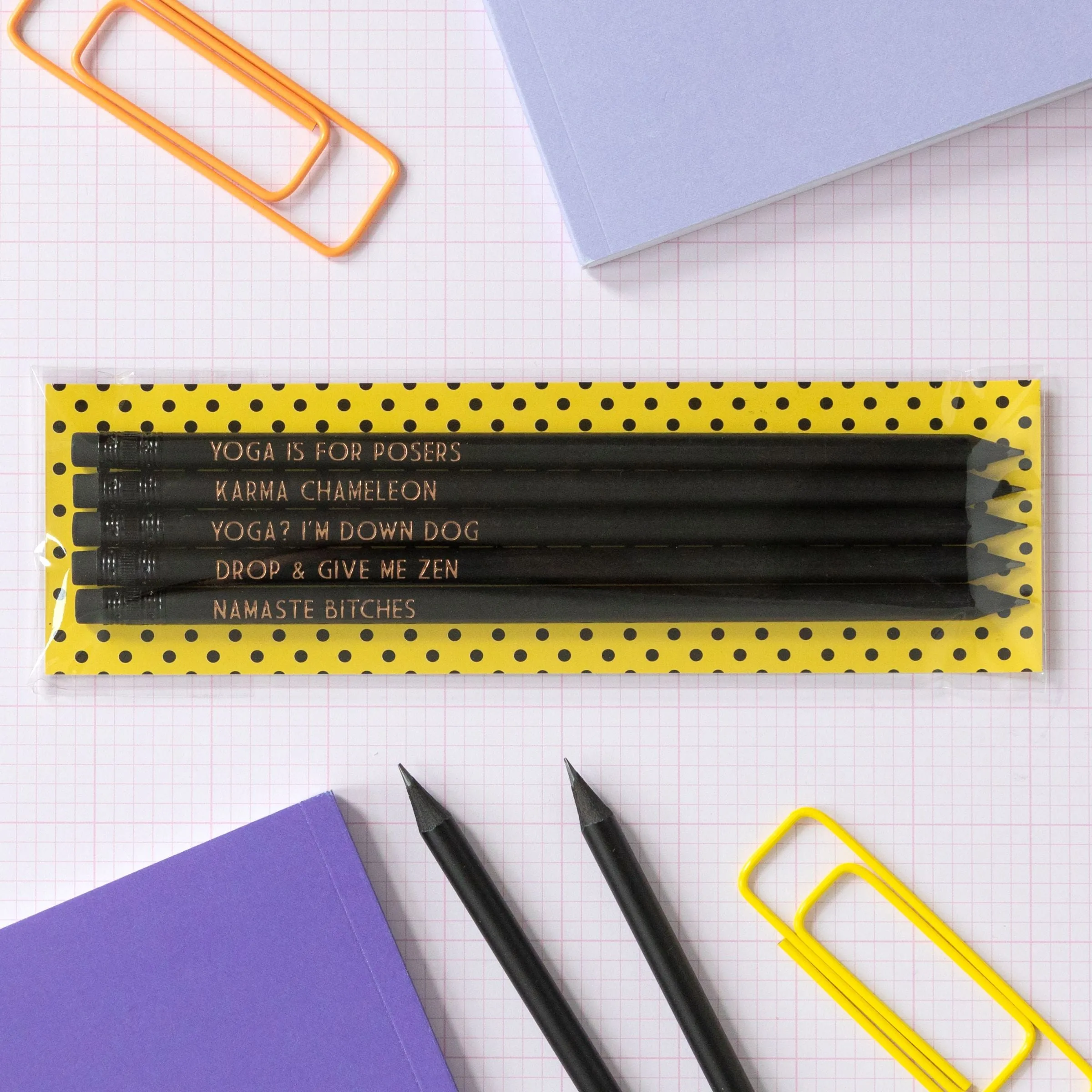 Yoga Gift | Yoga printed pencils | Yoga Teacher Gift