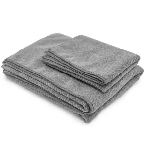 Yoga Mat Towel and Yoga Hand Towel (Grey)