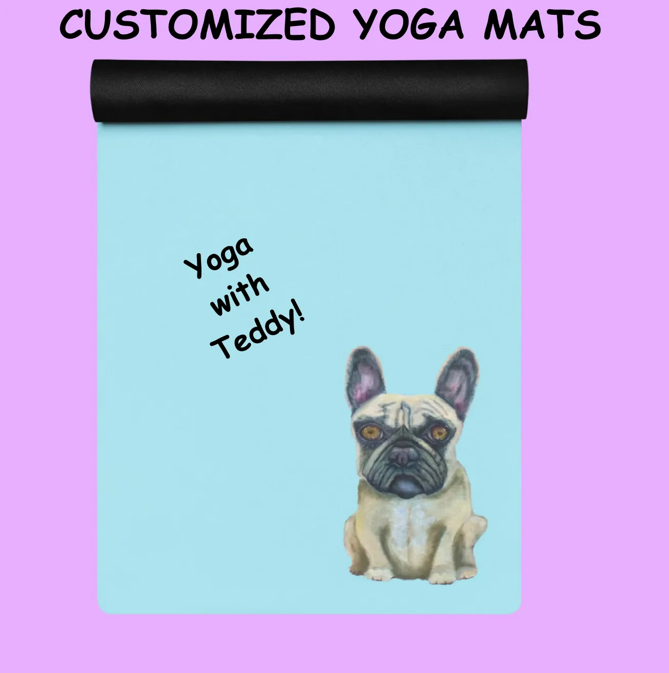 Yoga Mat with Frenchie