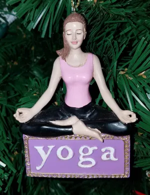 Yoga ornament resin 4"