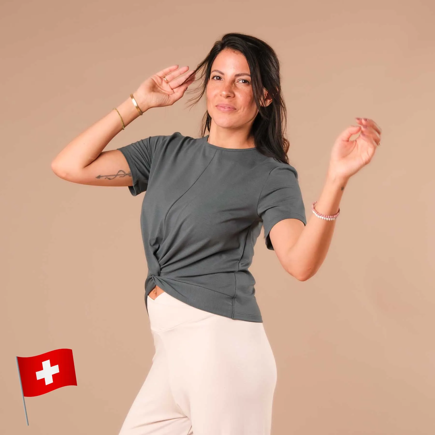 Yoga Schlingtop Classy kurzarm