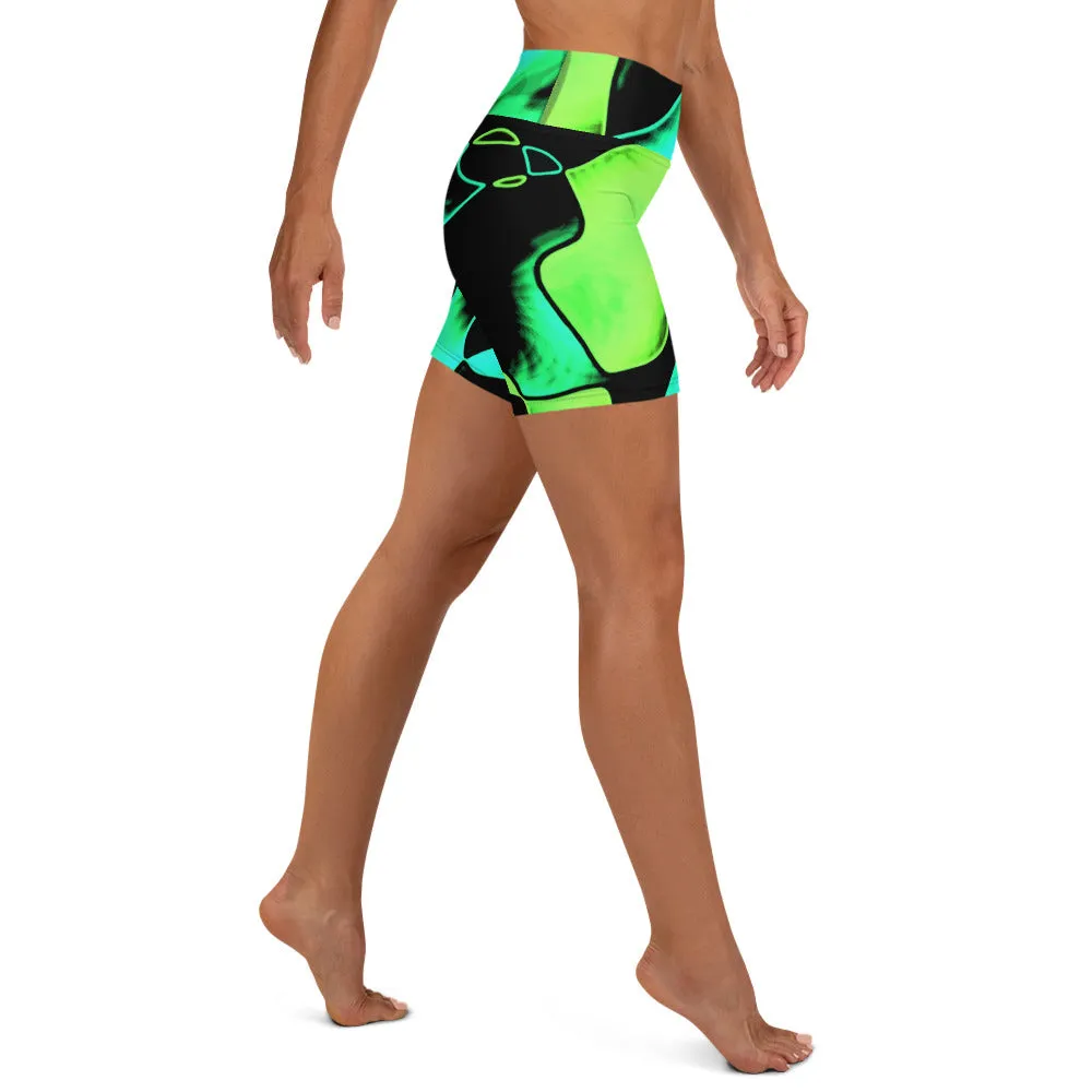 Yoga Shorts Colorful Lime
