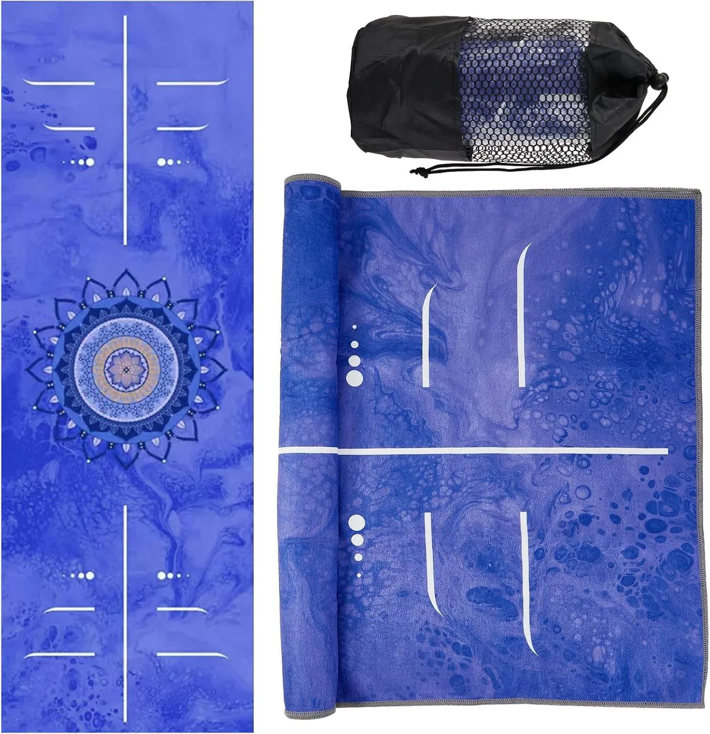 Yoga Towels, Non Slip Hot Yoga Mat Towel with Grip Dots,Super-Absorbent Soft Microfiber Yoga Blanket for Pilates, Fitness and Workout 72inch x 24inch