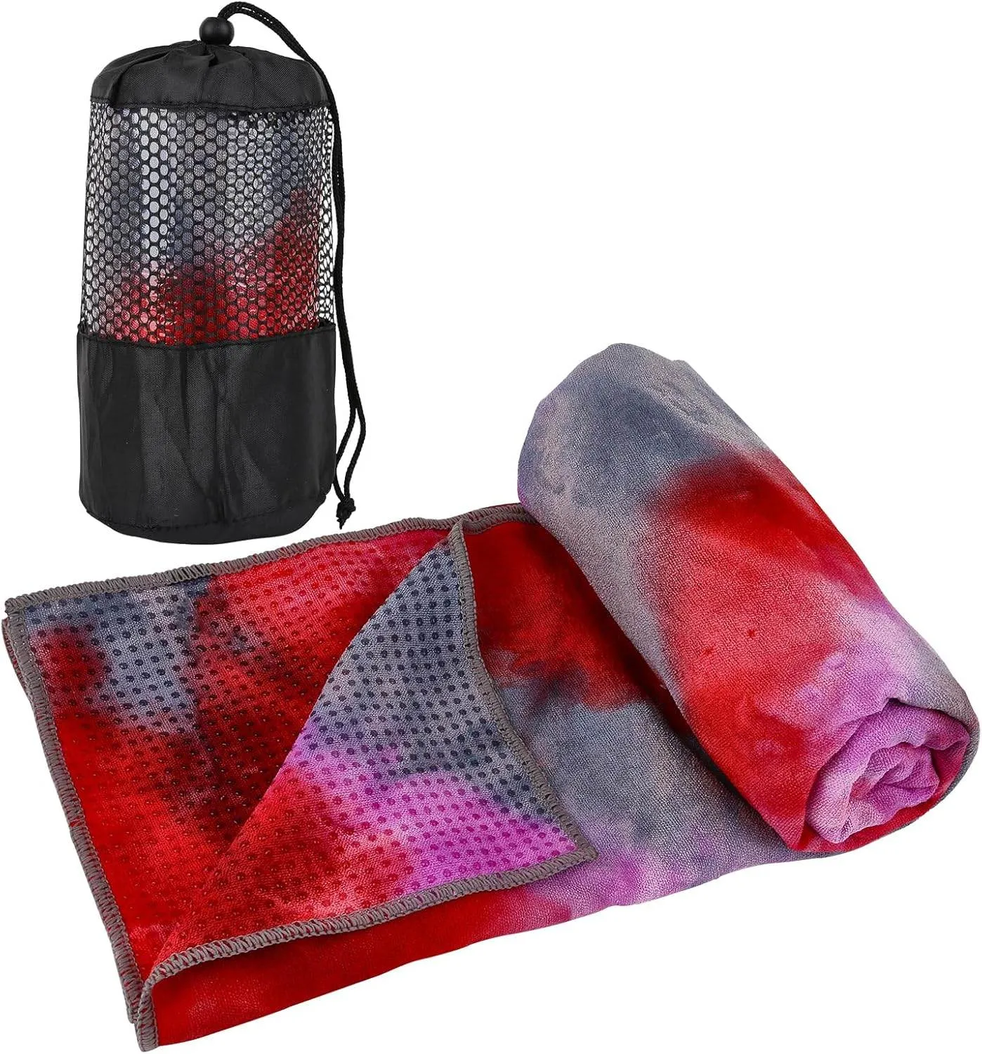 Yoga Towels, Non Slip Hot Yoga Mat Towel with Grip Dots,Super-Absorbent Soft Microfiber Yoga Blanket for Pilates, Fitness and Workout 72inch x 24inch