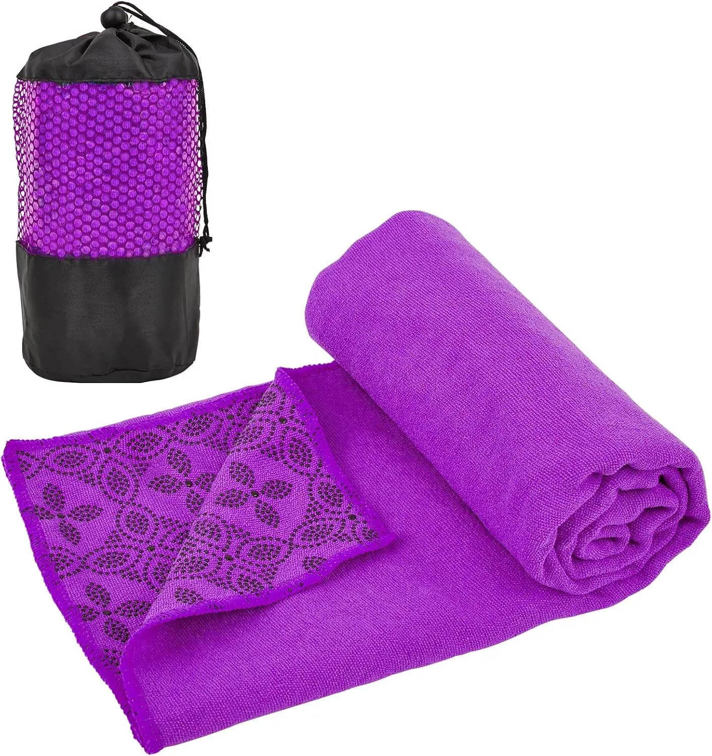 Yoga Towels, Non Slip Hot Yoga Mat Towel with Grip Dots,Super-Absorbent Soft Microfiber Yoga Blanket for Pilates, Fitness and Workout 72inch x 24inch