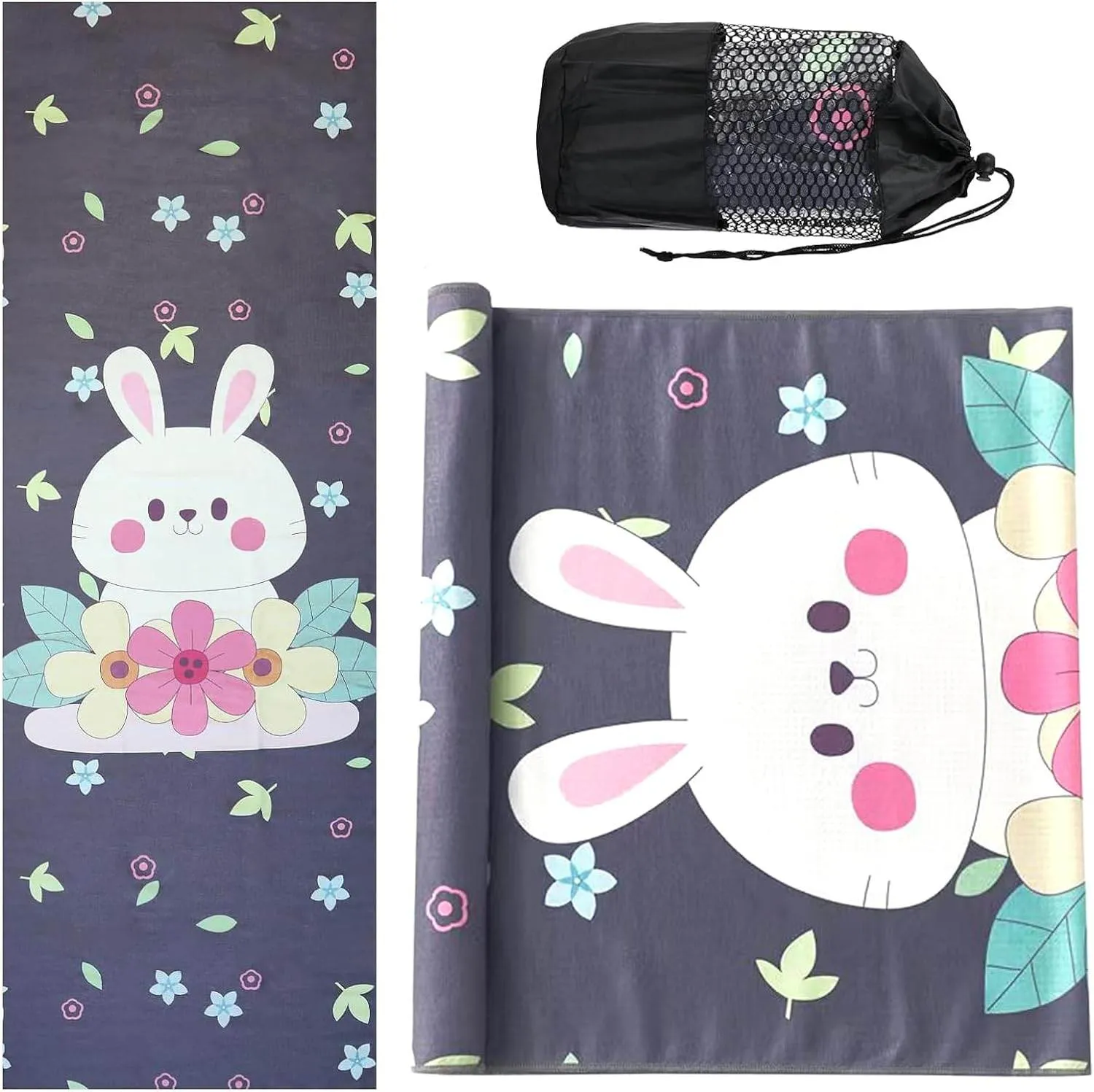 Yoga Towels, Non Slip Hot Yoga Mat Towel with Grip Dots,Super-Absorbent Soft Microfiber Yoga Blanket for Pilates, Fitness and Workout 72inch x 24inch