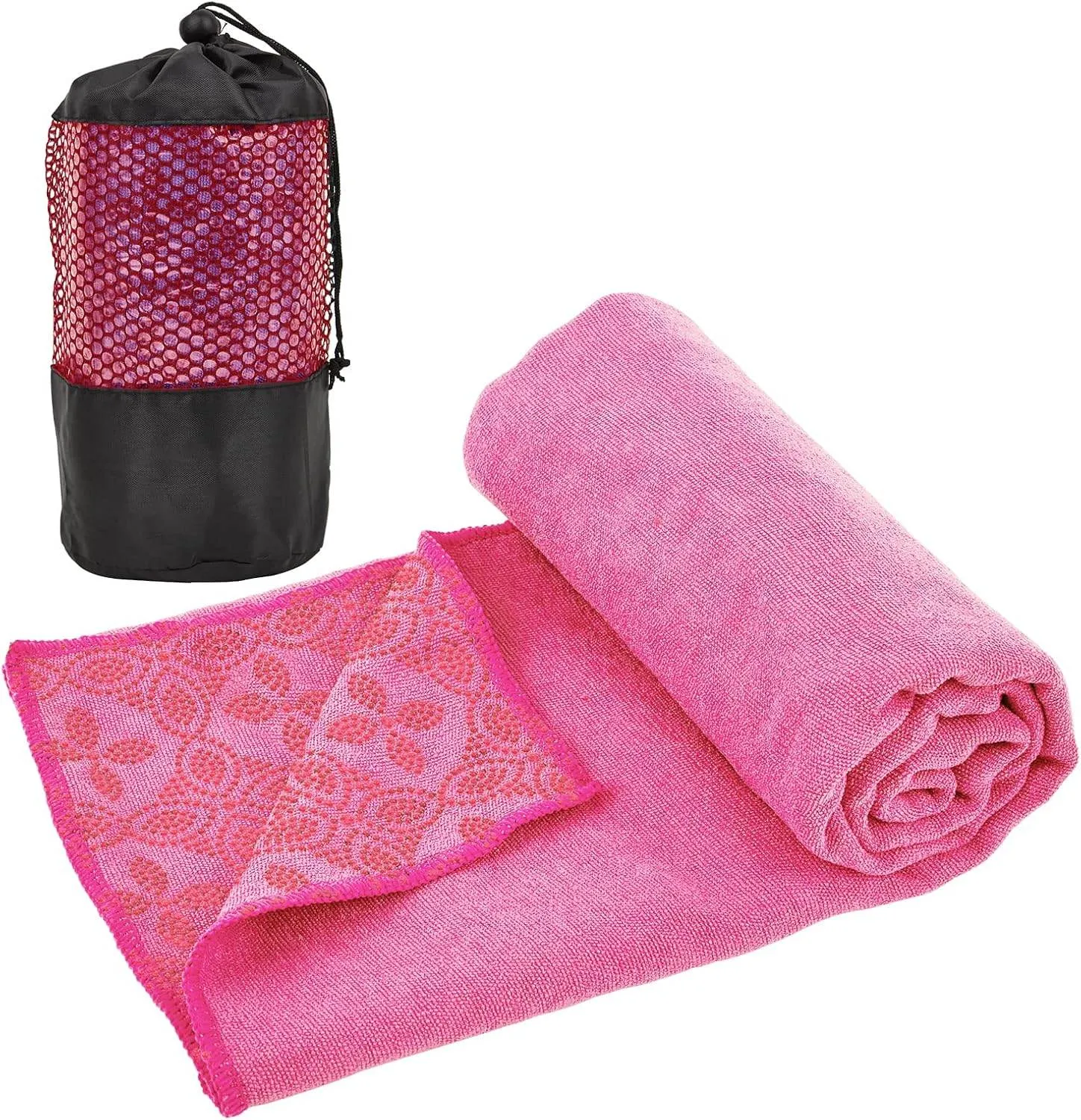 Yoga Towels, Non Slip Hot Yoga Mat Towel with Grip Dots,Super-Absorbent Soft Microfiber Yoga Blanket for Pilates, Fitness and Workout 72inch x 24inch