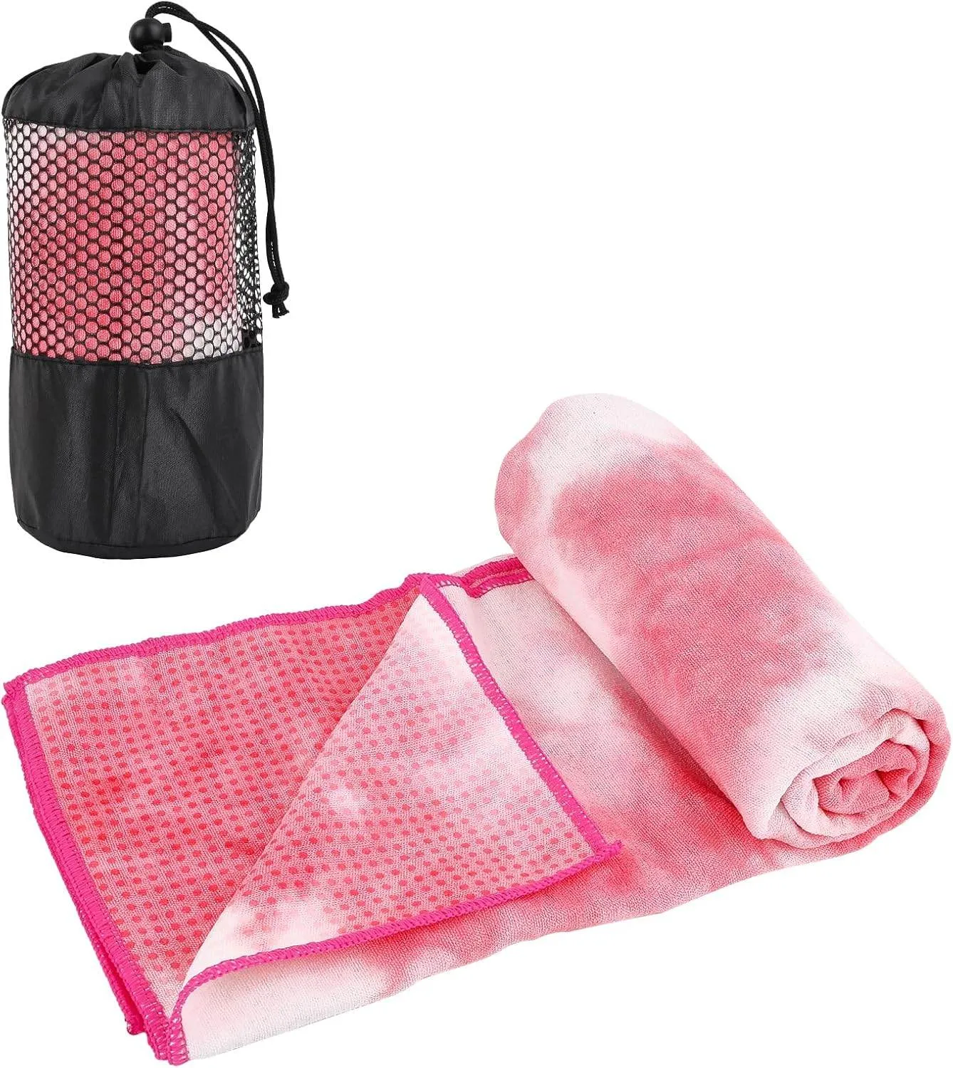 Yoga Towels, Non Slip Hot Yoga Mat Towel with Grip Dots,Super-Absorbent Soft Microfiber Yoga Blanket for Pilates, Fitness and Workout 72inch x 24inch