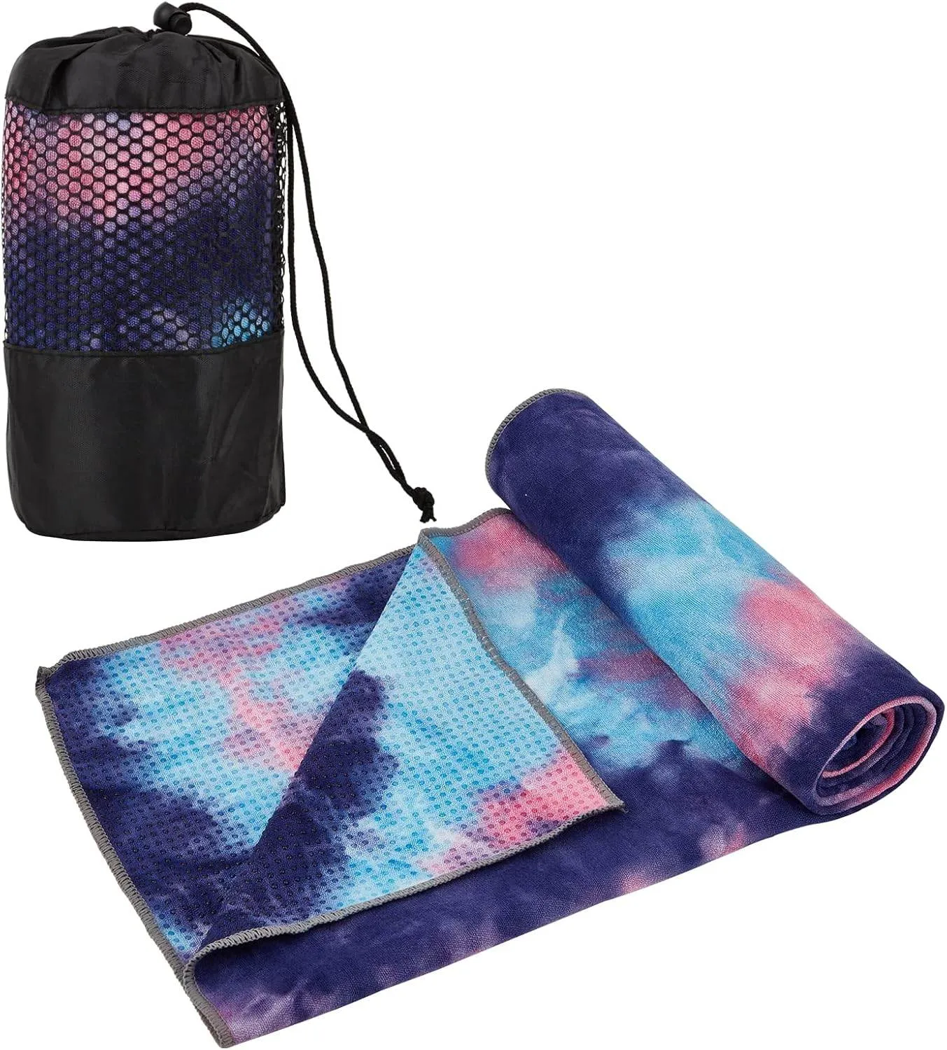 Yoga Towels, Non Slip Hot Yoga Mat Towel with Grip Dots,Super-Absorbent Soft Microfiber Yoga Blanket for Pilates, Fitness and Workout 72inch x 24inch