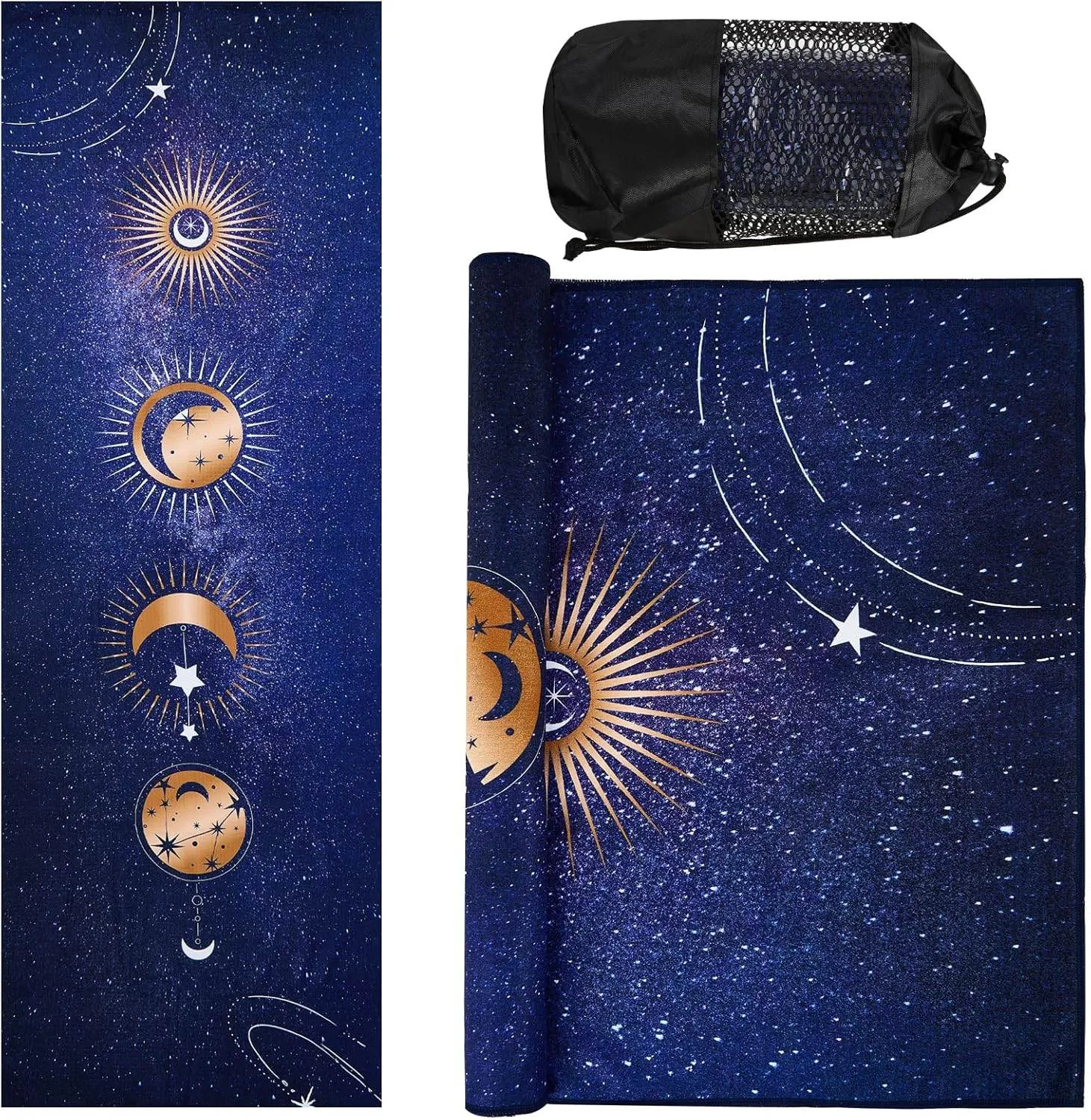 Yoga Towels, Non Slip Hot Yoga Mat Towel with Grip Dots,Super-Absorbent Soft Microfiber Yoga Blanket for Pilates, Fitness and Workout 72inch x 24inch