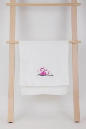 YogaAum AumTowel-(Panda) Paschimottanasana - Pink Carnation