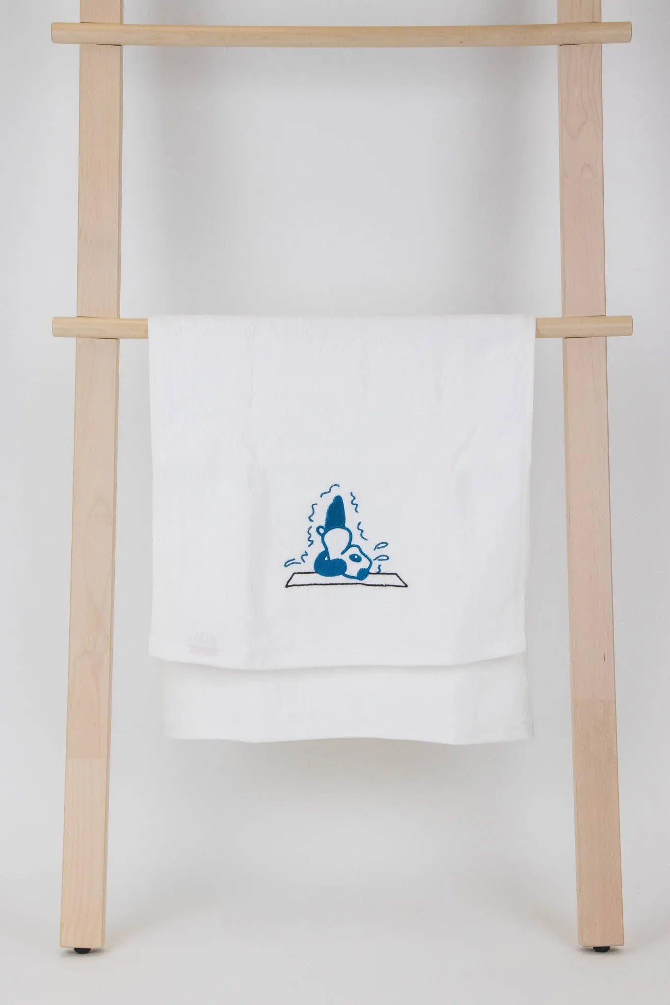 YogaAum AumTowel-(Panda) Sarvangasana - Moroccan Blue