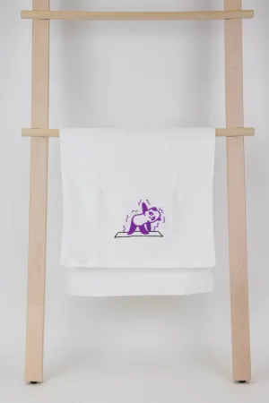 YogaAum AumTowel-(Panda) Utthita Trikonasana - Violet